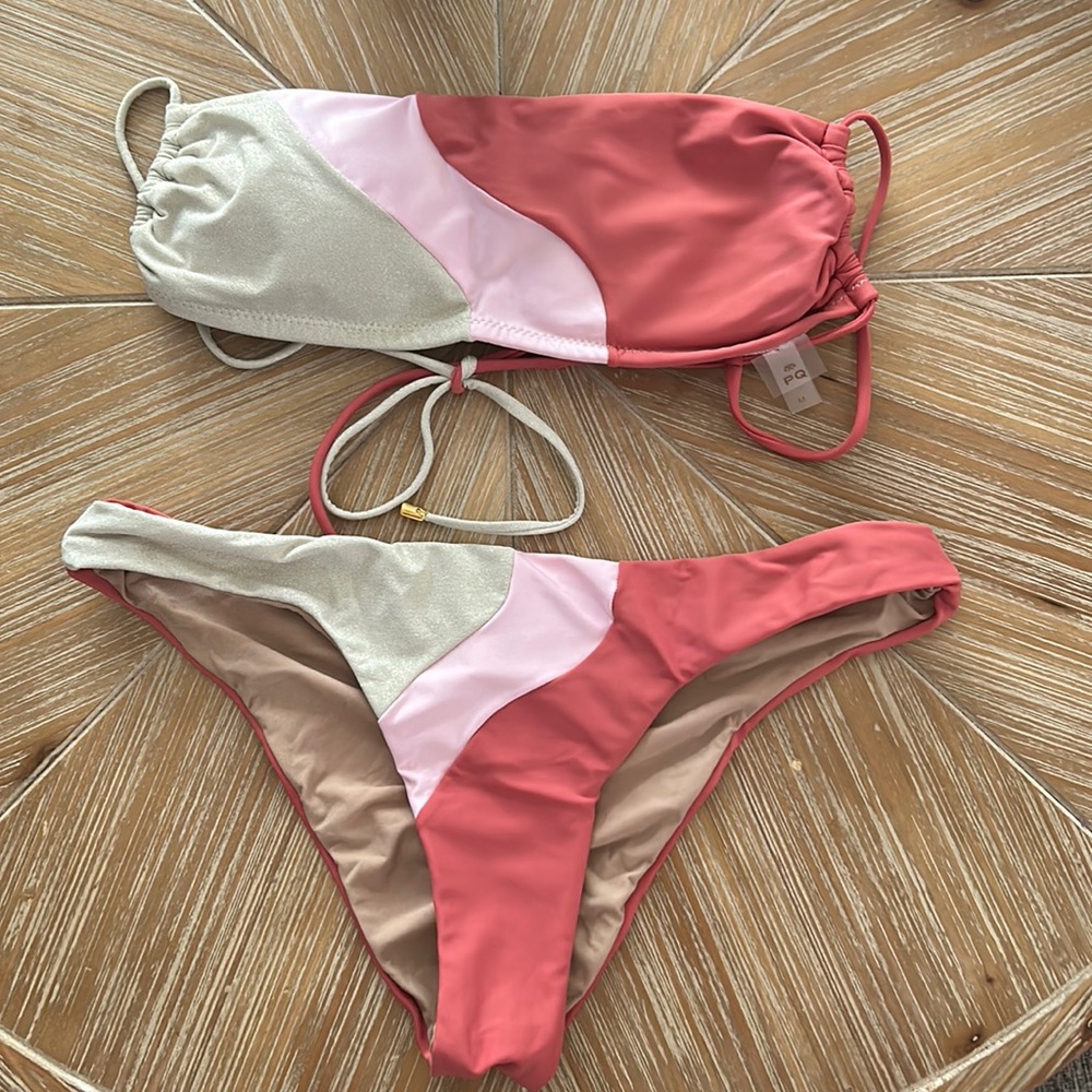 Vale Genta x PQ Swim, size M top and M bottoms